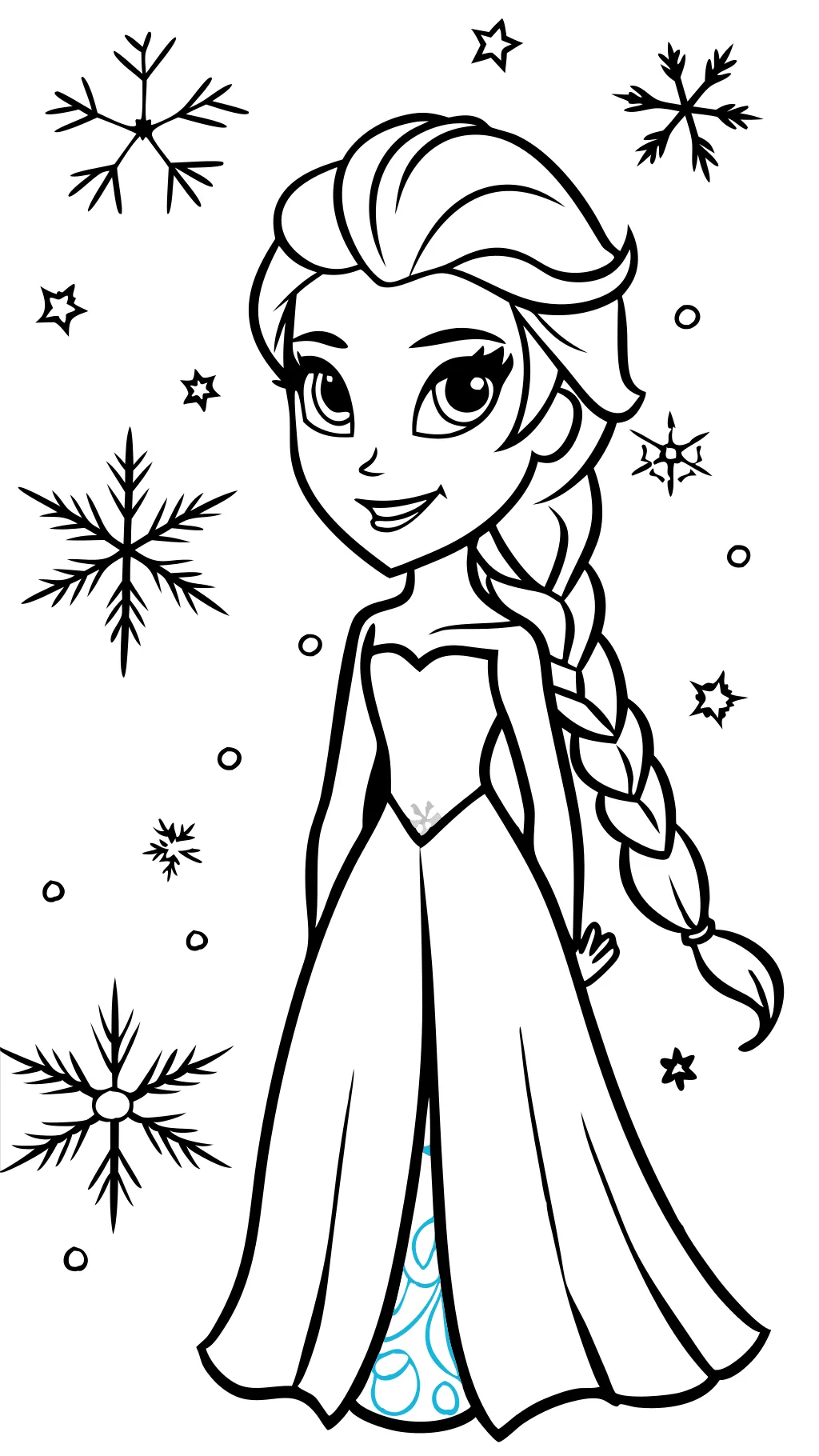 Páginas para colorear de Disney Elsa